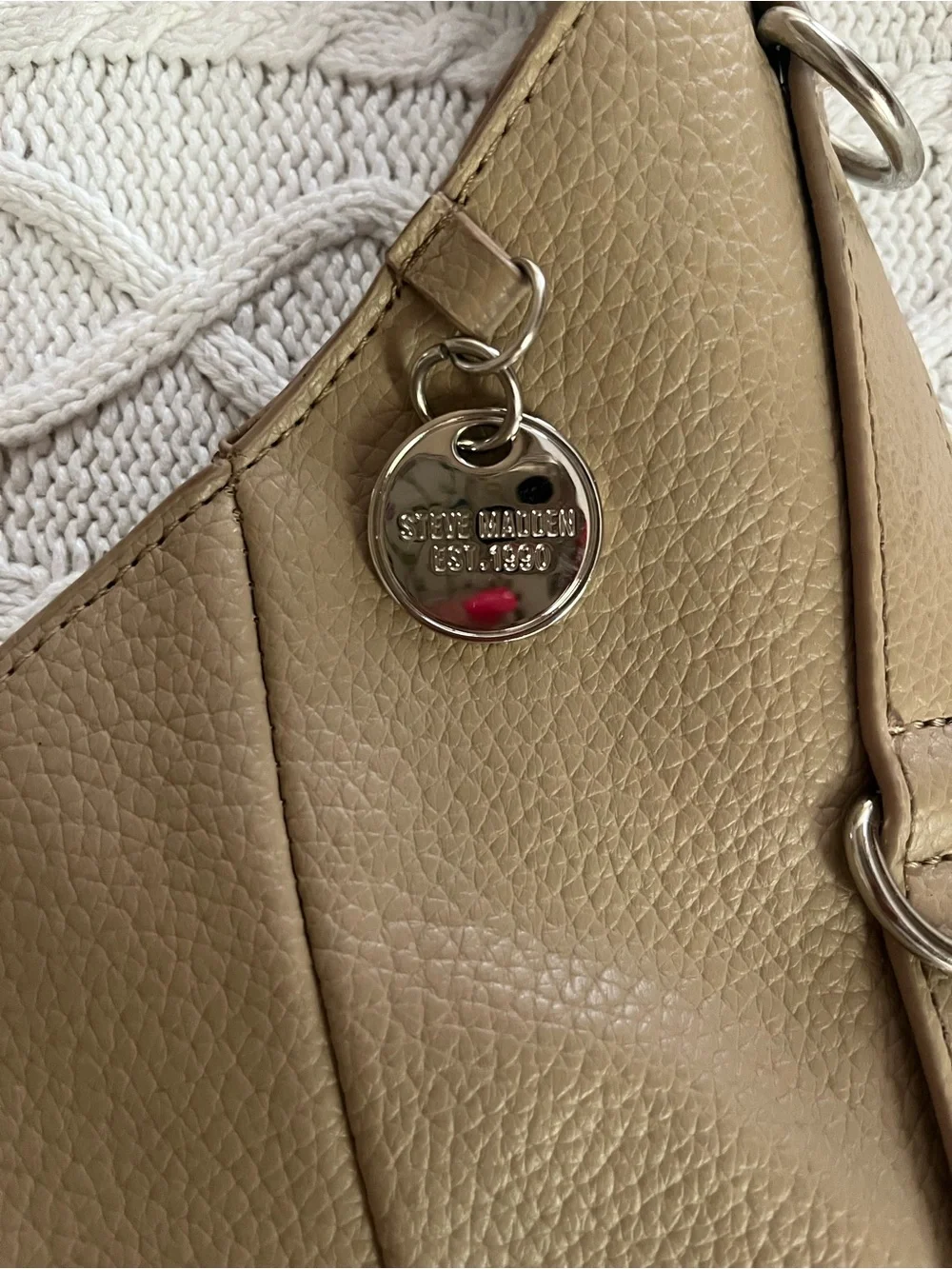 Steve Madden Taupe Large Vintage Hobo Bag With Adjustable Strap